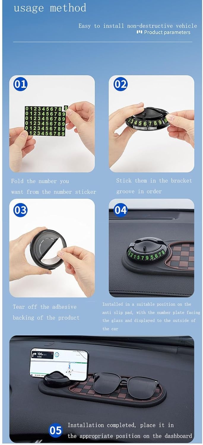Multifunctional Car Anti-Slip Mat Mobile Phone Holder for Dashboard - Non-Slip Sticky Mount Stand for Car, Adjustable and Secure Grip for Phones, GPS, and Accessories (Silvery) - Image 6