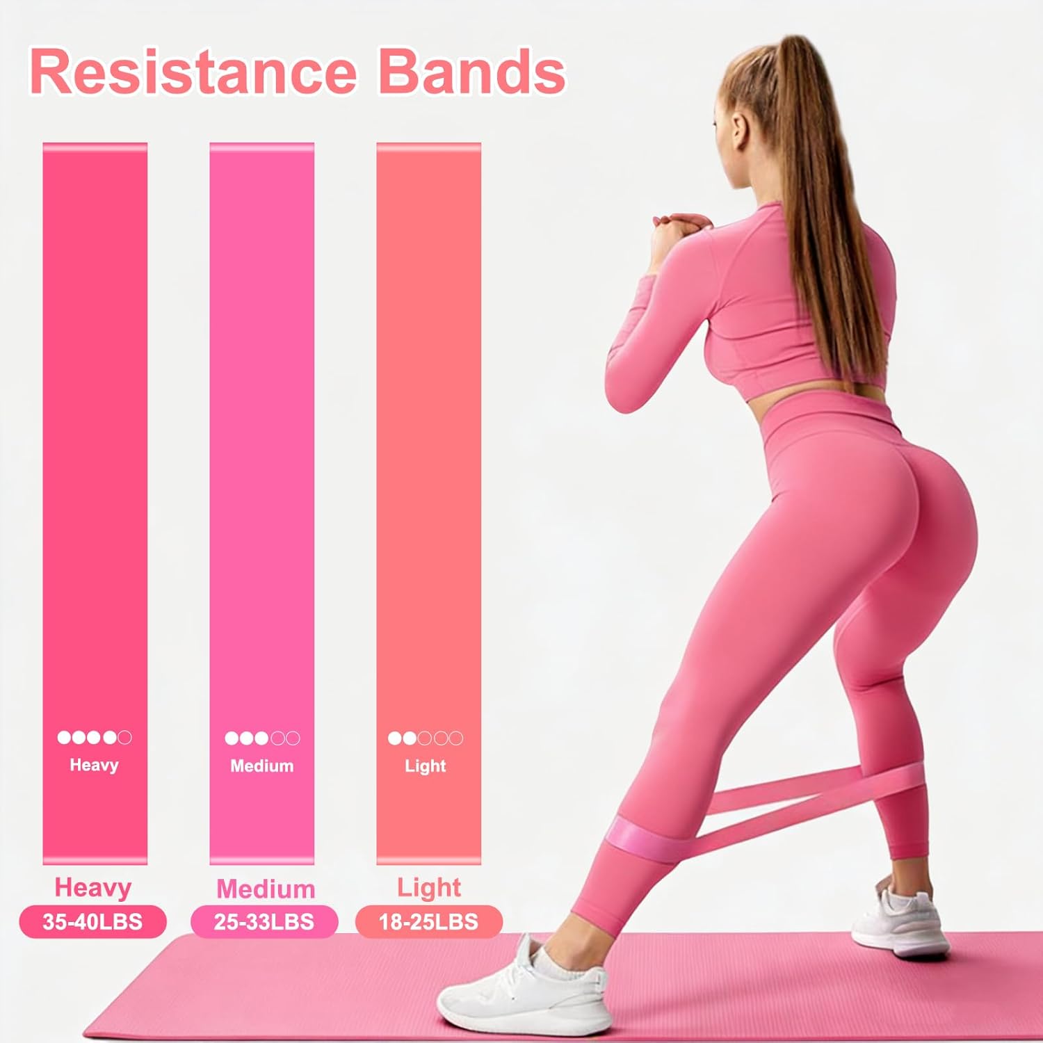 Pilates Equipment Set for Women, Pilates Ring and Ball Set with 15" Magic Circle & Resistance Bands, Perfect Mother's Day Gift for Home Workout, Ideal for Beginners and Yogis - Image 4
