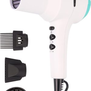 L’ANGE HAIR PowerStyle Turbo Ionic Hair Dryer | 1875 Watt Professional Blow Dryer with Diffuser & Concentrator | Multiple Heat & Speed Settings for Fast Drying | Salon-Grade Styling Tools, White