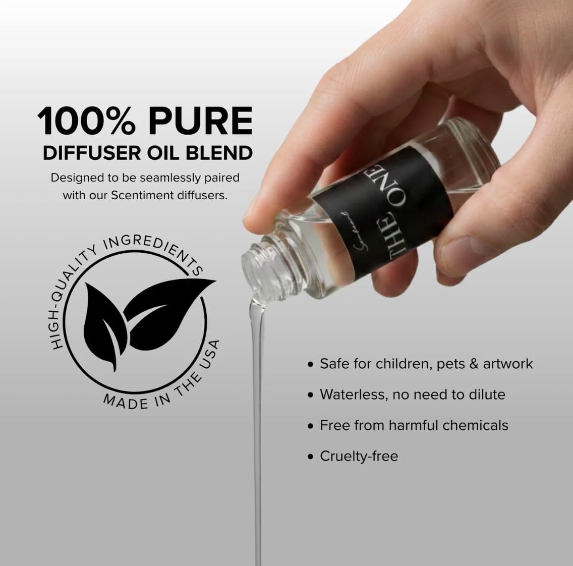 Scentiment The One Diffuser Oil – Cardamom, Leather & Lemon with Oud, Sandalwood, Amber & Musk – Luxury Home Scent for Diffusers, Fragrance Oil – 1.69 fl oz (50 mL) - Image 2
