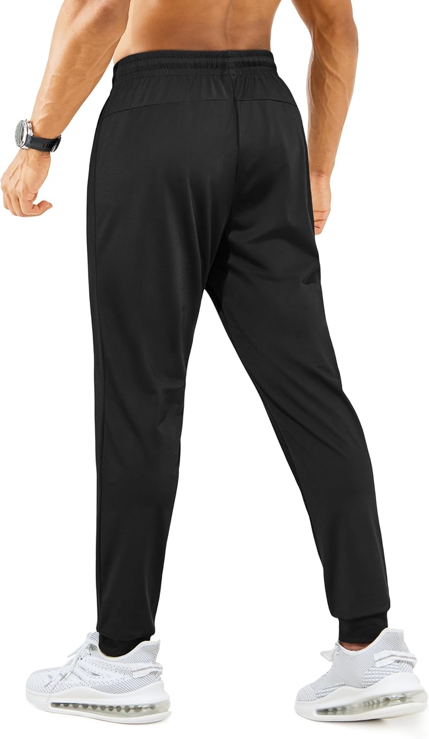 Mens Sweatpants with Zipper Pockets - Lightweight Athletic Joggers for Workout, Running, Gym, Track, Casual Wear - Image 4