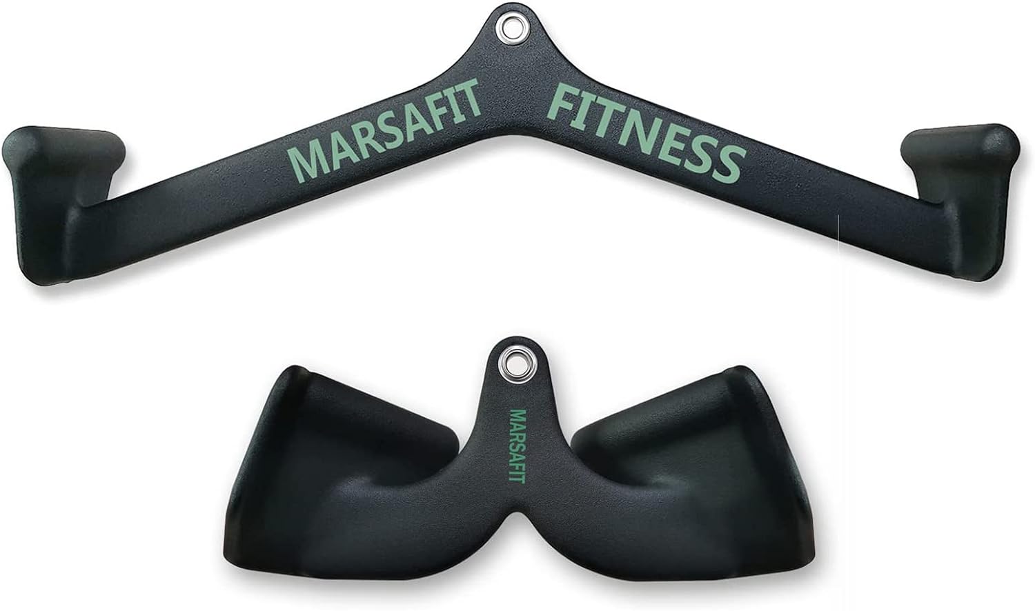 MARSAFIT Home Gym Fitness Rowing T-bar V-bar Pulley Cable Machine Attachment, Bicep Curl Tricep LAT pulldown Bar Back Strength Training Handle Grips LAT Pull Down Bar for Seat Row Workout