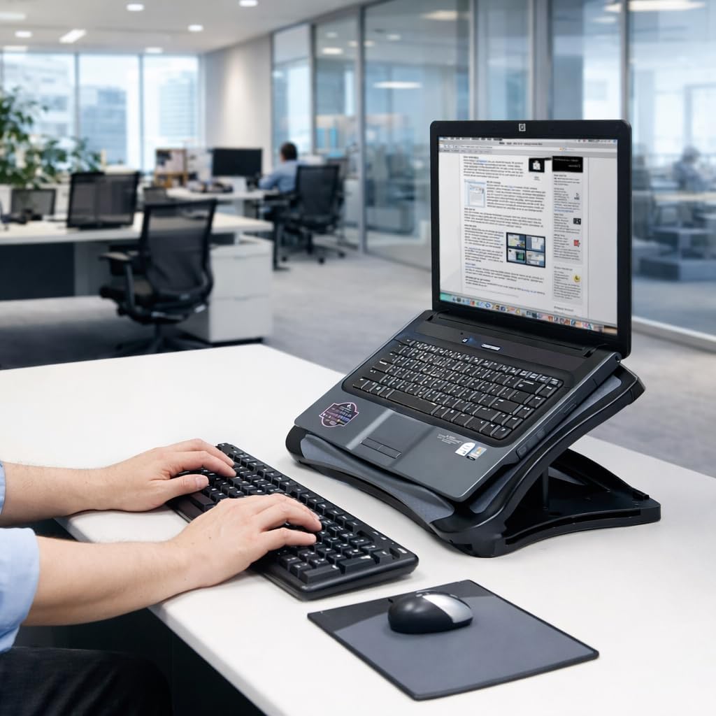 MAX SMART Laptop Lap Pad Laptop Stand with Attached Mouse Pad, Cushion and USB Cooling Fan, Non-Slip Heat Shield Tablet Computer Stand for Sturdy Work Station for Home, Office, Bed Sofa, Couch and Car - Image 7