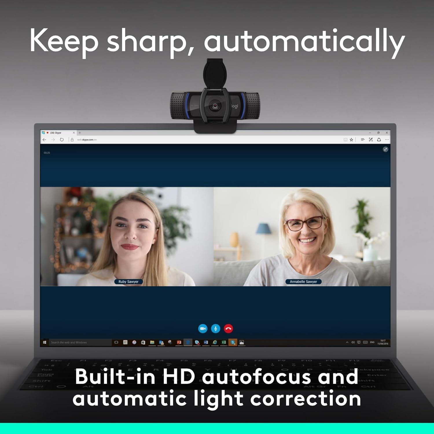 Logitech C920e HD 1080p Mic-Enabled Webcam, Certified for Zoom, Microsoft Teams Compatible, TAA Compliant - Image 8