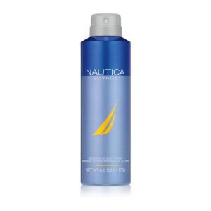 Nautica Voyage Deo Body Spray 6 fl oz (Pack of 1), Notes of Apple, Cedarwood, Mimosa, Men’s Fragrance, Long Lasting, Everyday Fragrance