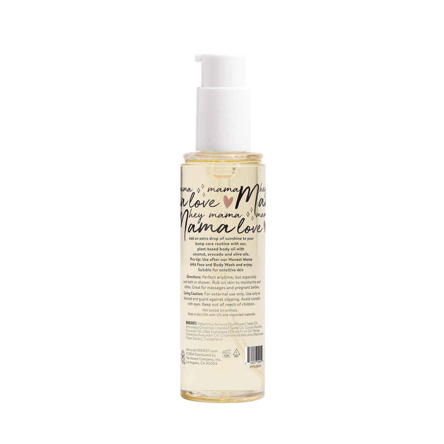 The Honest Company Mama Hydrating and Soothing Glow On Body Belly Oil, Plant Based Hypoallergenic, Fragrance-Free, 4.2 fl oz - Image 9
