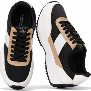 Project Cloud Womens Sneakers – Memory Foam Insole and Lightweight Spring Shoes – Non-Slip Lace Up Trendy Shoes – Fashion Sneakers for Women 2026