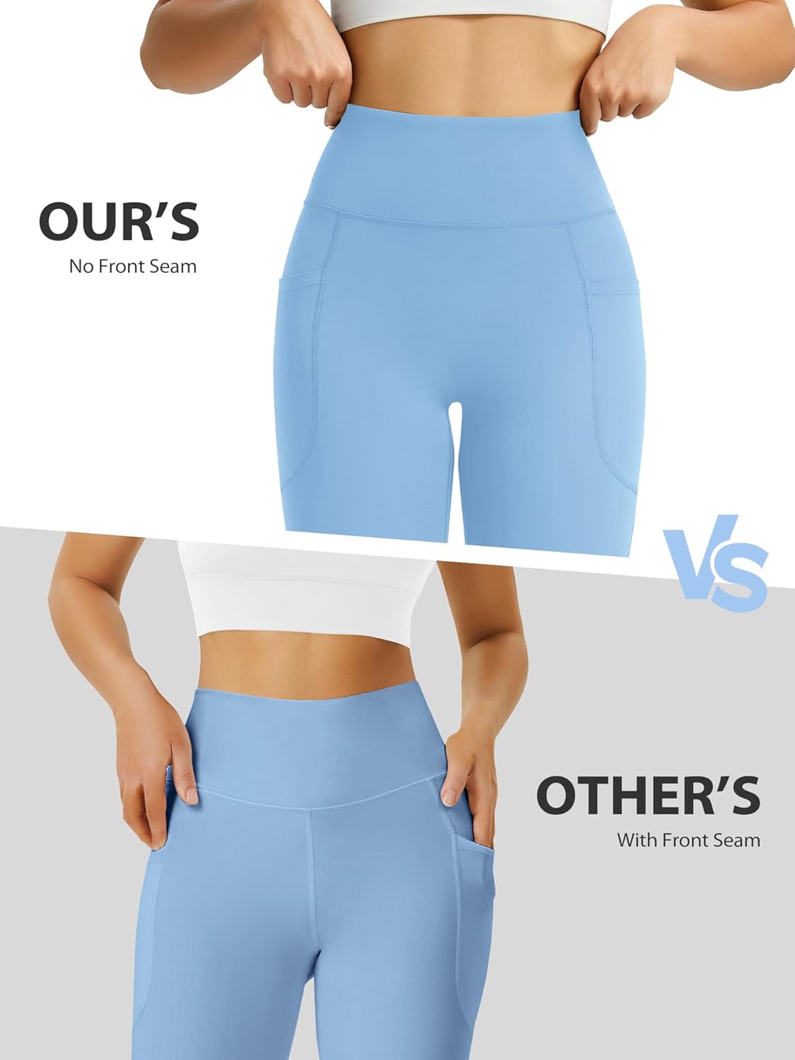 Womens Flared Yoga Pants with Pockets, High Waisted Flare Leggings Bell Bottom Bootcut Yoga Dress Pants - Image 5