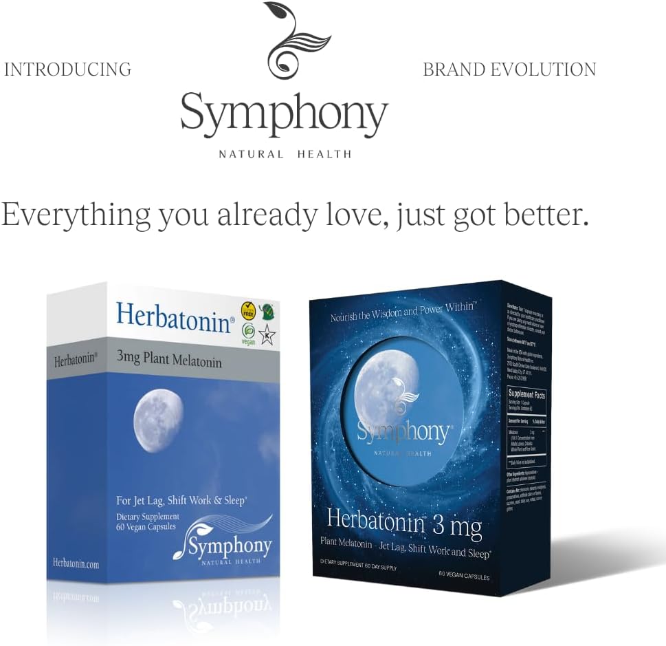 Herbatonin® 3mg - The First Phyto-Melatonin (Natural Plant Melatonin) for Sleep Cycle, Body Clock and Circadian Rhythm Support for Jet Lag, Shift Work and Sleeplessness 60 Vegan Capsules - Image 2