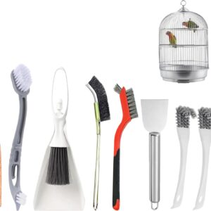 Bird Cage Cleaning Brush Tool Set, Bird Cage Cleaner, Suitable for Bird Cages, Rabbit Cages, Hamster Cages, Parrot Cages, and Other Small Pet Cage Accessories