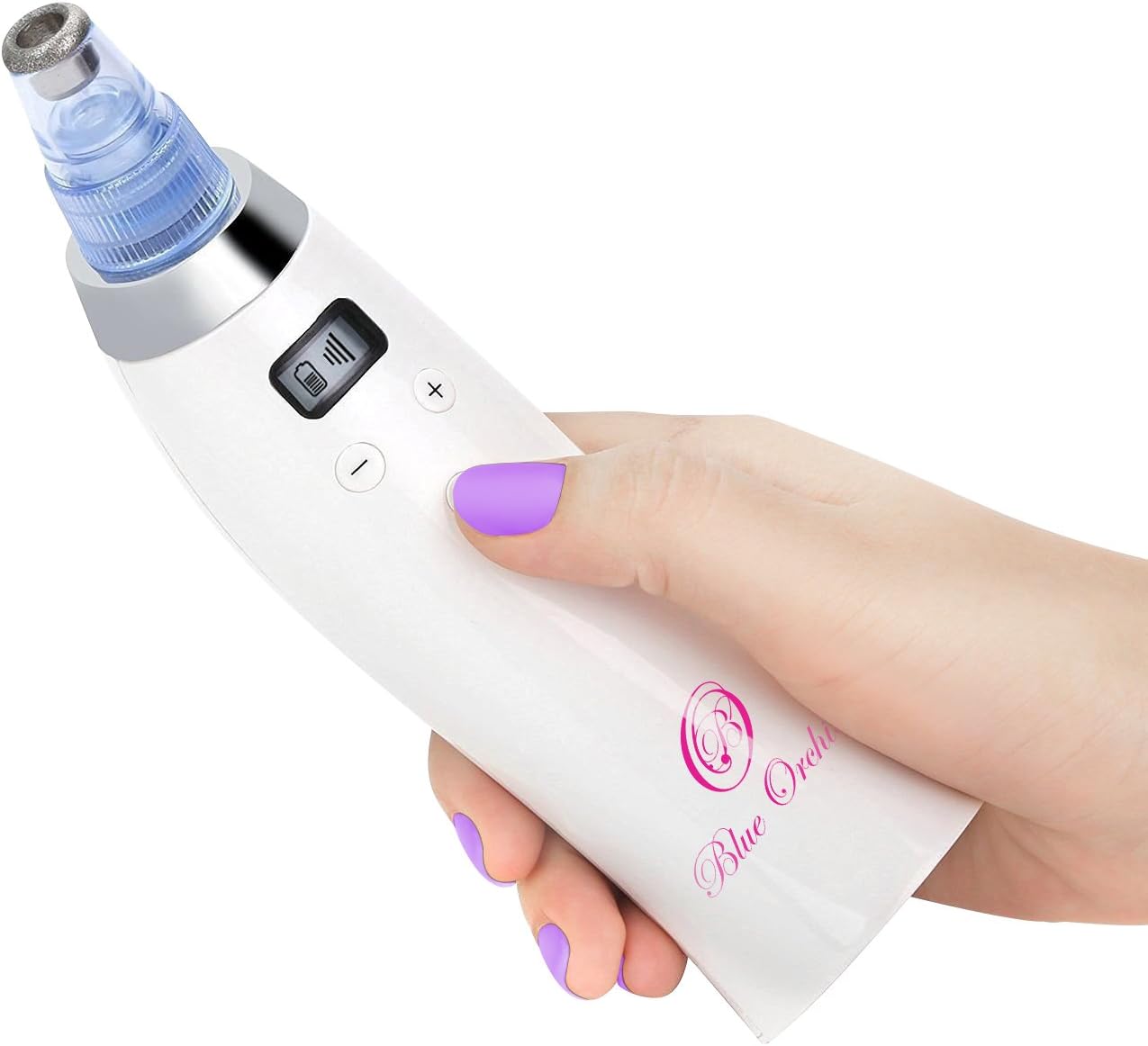 Blackhead Remover Pore Vacuum for face, BlueOrchids dermasuction for Whitehead Removal, Acne Pimple Sucker, face Vacuum Pore Cleanser, Comedone Extractor, 5 Adjustable Suction Power with 4 Probes - Image 7