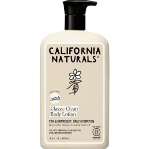 California Naturals Classic Clean Body Lotion, Lightweight Daily Body Lotion for Soft Hydrated Skin, Naturally Scented, Vegan, Cruelty, Paraben & Phthalate Free, 16.5 oz