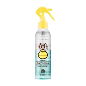 Sun Bum Heat Protector Spray – Leave In Hair Treatment Protects from Heat Styling and Frizz-Causing Humidity – Reduces Blow Dry Time – Vegan and Cruelty Free – UV Protecting – 6 oz