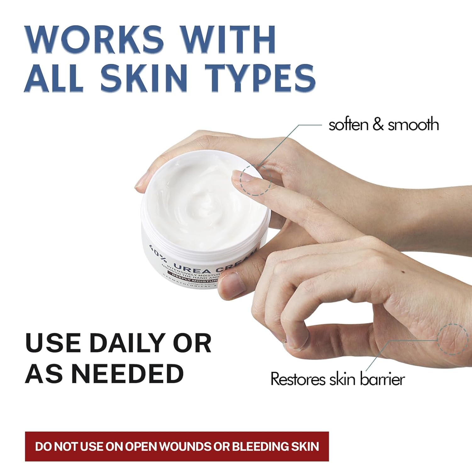 OUKEYA Urea Cream 40 Percent,Foot & Hand Cream for Dry Cracked,Urea Lotion for Feet Maximum Strength - Image 7