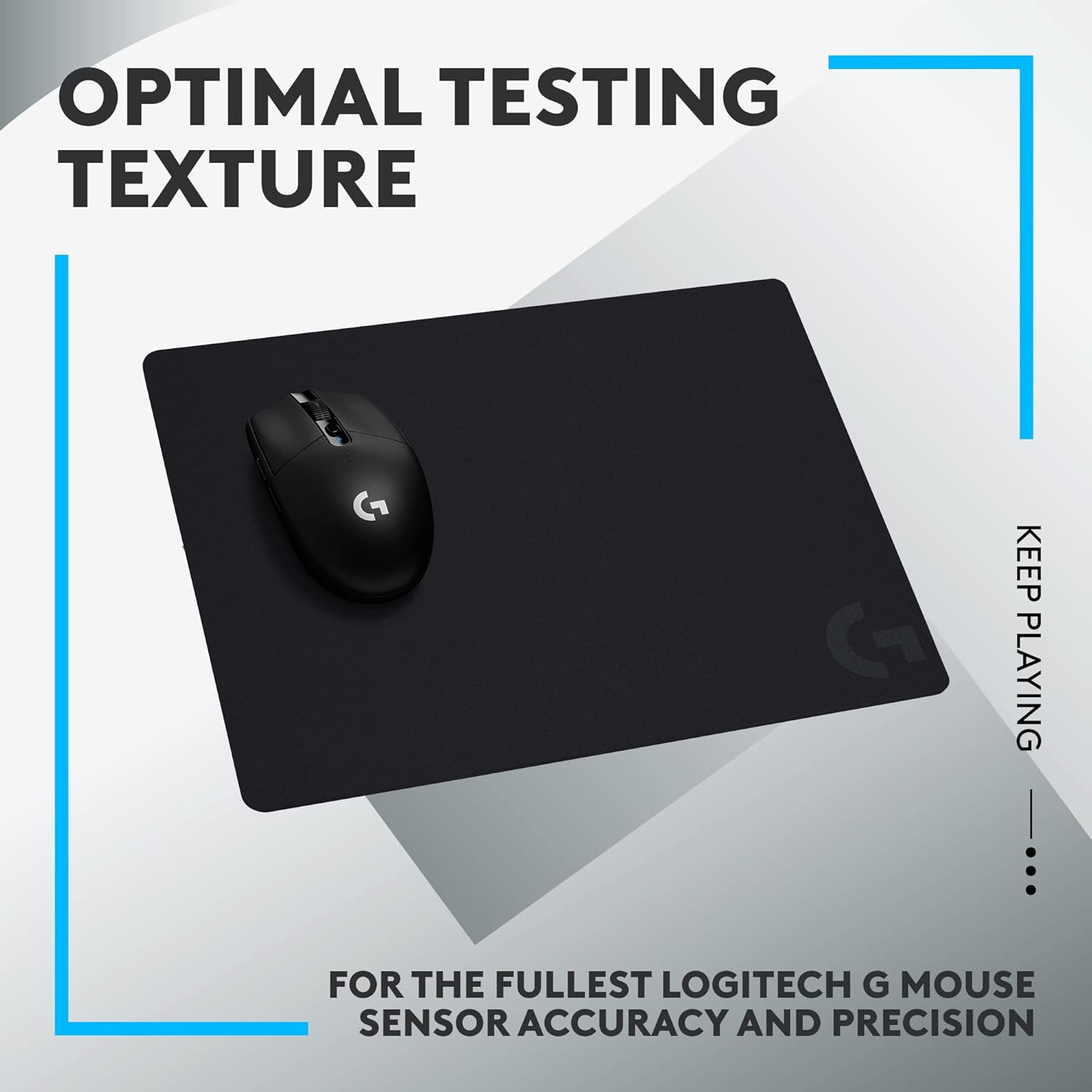 Logitech G440 Hard Gaming Mouse Pad, Optimized for Gaming Sensors, Moderate Surface Friction, Non-Slip Mouse Mat - Black - Image 5