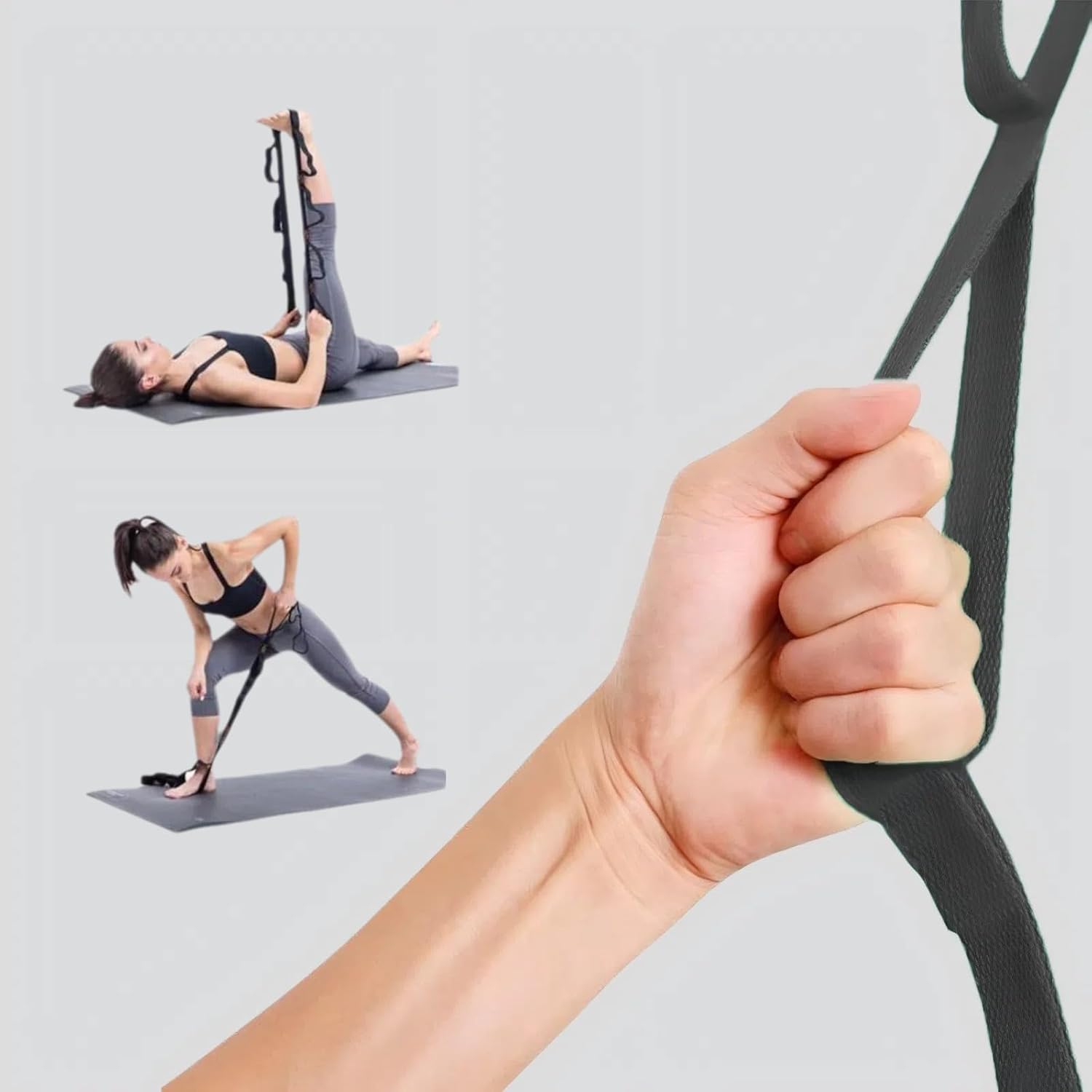 Stretching Strap Yoga Strap for Home Workout, Exercise, Pilates and Gymnastics, 10 Loops Non-Elastic Stretch Bands with Aesthetic Packaging for Women & Men - Image 2