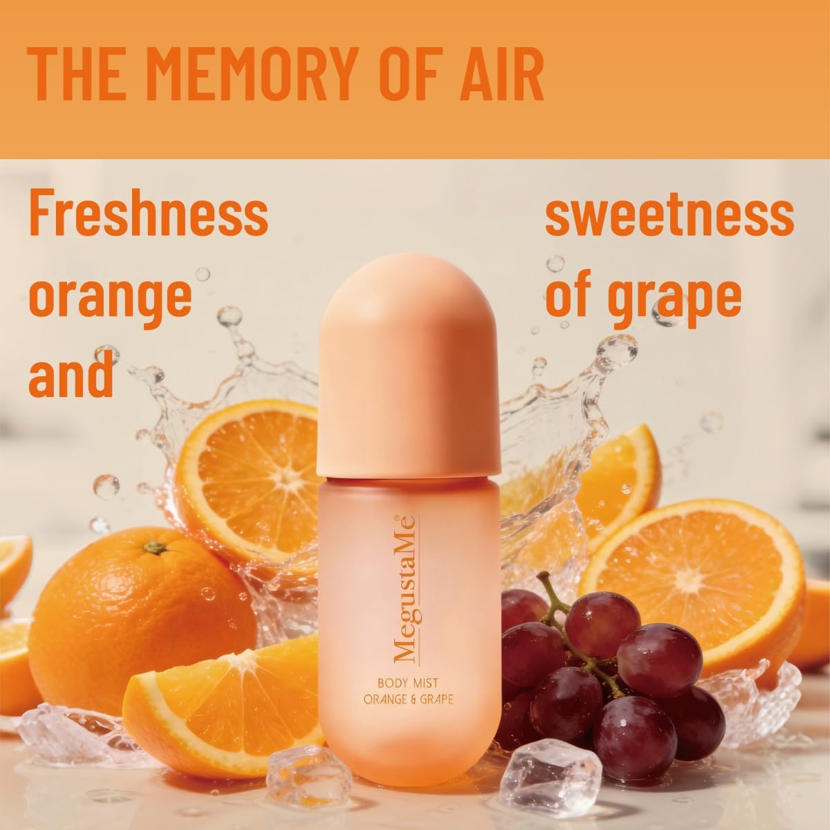 Orange & Grape Body Spray for Women, Long Lasting Citrus Fruits Perfume Mist, Paraben Free Phthalate Free, Lightweight Non-Sticky Gentle Skin Safe Daily Fragrance, Travel Size 3.38 fl oz - Image 3