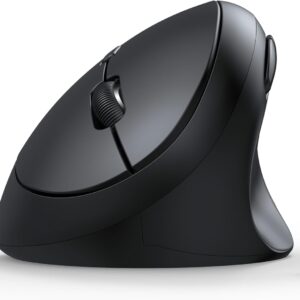 TECKNET Ergonomic Mouse, 4800 DPI 5 Adjustable DPI Levels, Wireless Vertical Mouse, 6 Buttons, 2.4G Silent Mouse for Laptop, PC, Chromebook, Mac – Black