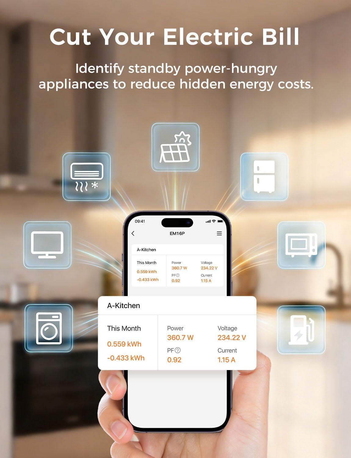 Meross Smart Energy Consumption Monitor with 18 Circuit Monitoring, Electricity Usage Monitor, Real-Time Power Usage Monitor, Home Assistant Support, Smart Alerts, No Subscriptions, 2-Year Warranty - Image 4