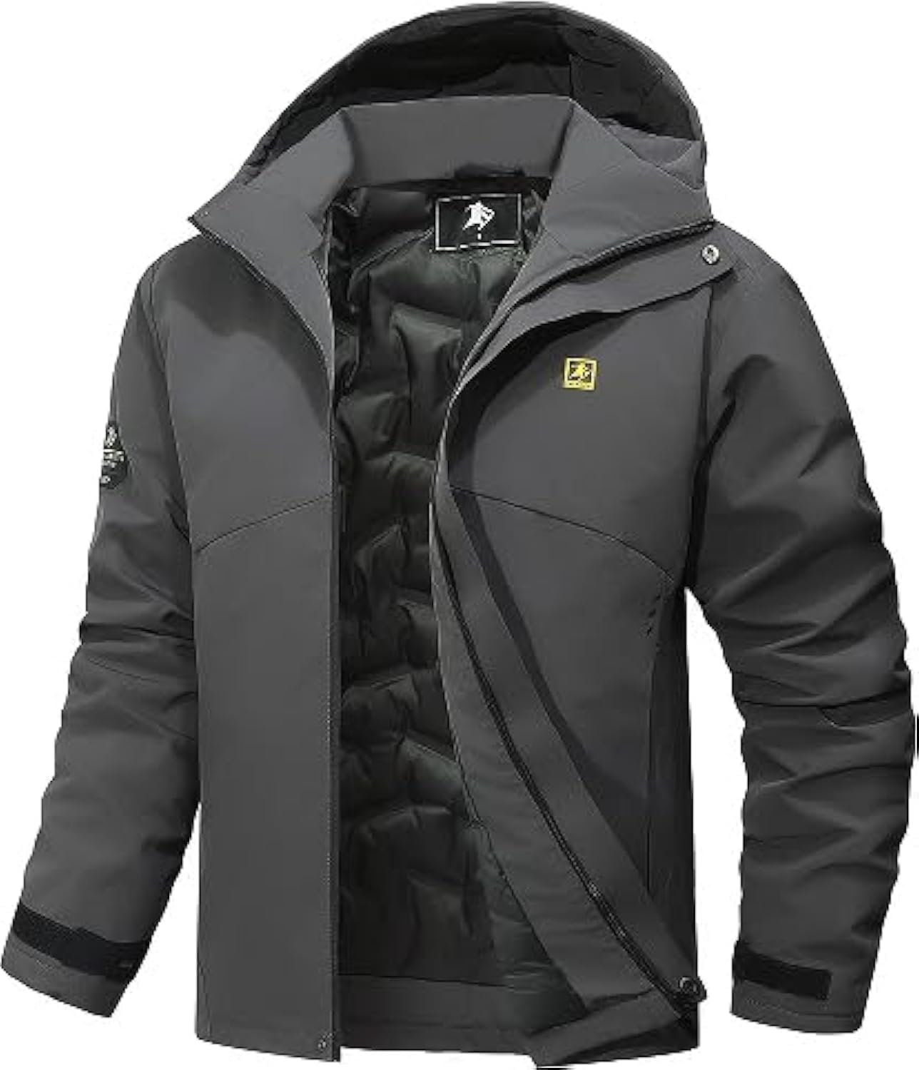 YYCABGTI Men's Warm Winter Coats Waterproof Ski Jacket Windproof Snow Coat Mountain Windbreaker Hooded Raincoat