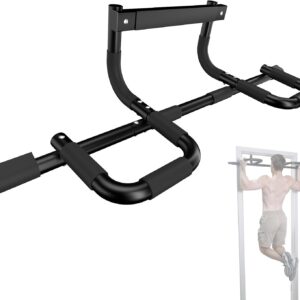 NOWAKE New Version Multi-Grip Pull up bar For Doorway,330lbs Heavy Duty 47.3 Inch Extra Width Portable Functional Ergonomic Design Door Frame Pull Up Bar With USA Patent For Home Gym Exercise