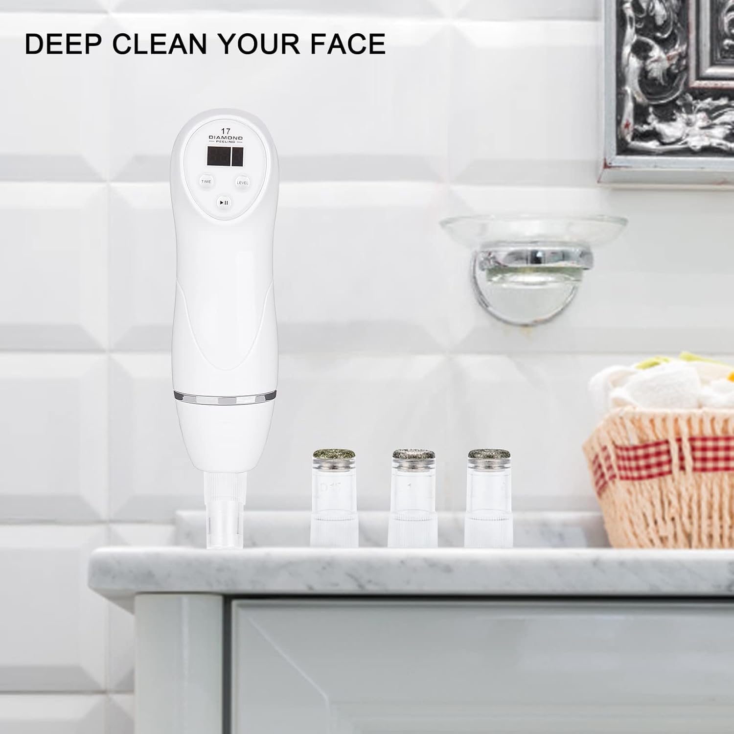 Diamond Microdermabrasion Machine Professional Blackhead Remover Vacuum Upgraded Facial Pore Cleaner Electric USB with 8 Probes Blackhead Remover Skincare Tool - Image 7