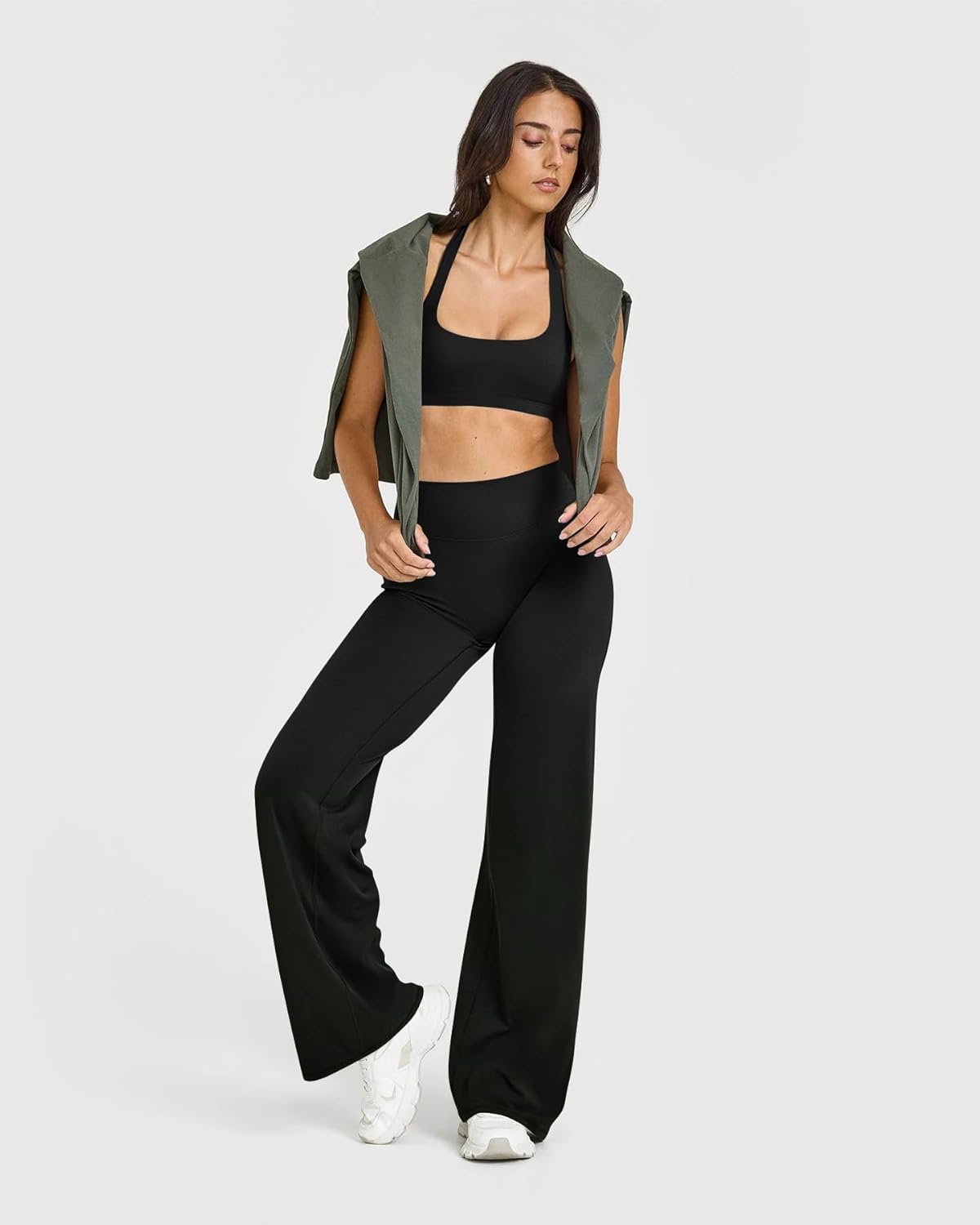 OQQ Yoga Pants Women High Waist Stretch Casual Soft Straight Leg Bottoms - Image 4