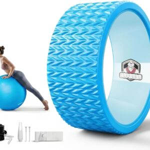 HAPBEAR Back Roller – Yoga Wheel Set with 26” Exercise Ball – 12” PP Inner Core Spine Alignment Tool for Back Pain Relief, Core Strength & Full-Body Workout, for Home Gym & Therapy – Pump Included