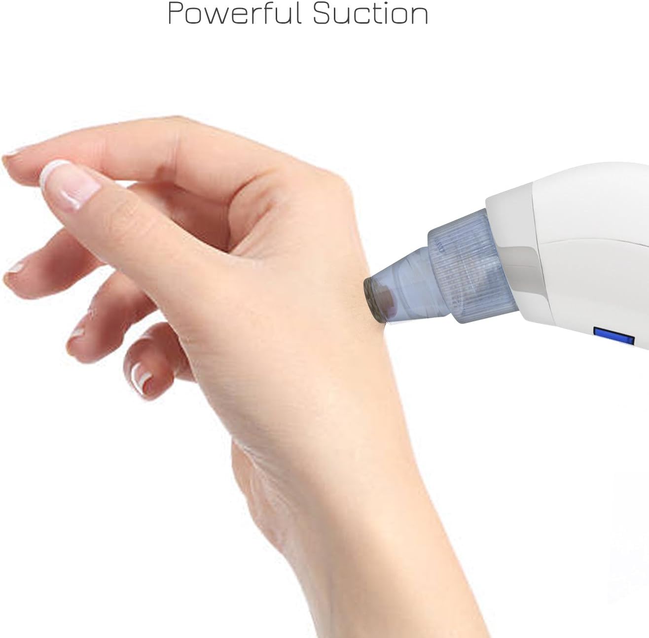 Blackhead Remover Pore Vacuum for face, BlueOrchids dermasuction for Whitehead Removal, Acne Pimple Sucker, face Vacuum Pore Cleanser, Comedone Extractor, 5 Adjustable Suction Power with 4 Probes - Image 6