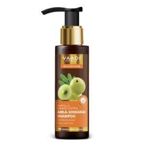Vaadi Herbals Amla with Shikakai & Reetha Shampoo – Hair Fall Control – ALL Natural Herbal for Hair Loss Control – Suitable for All Hair Types – 11.8 Ounces
