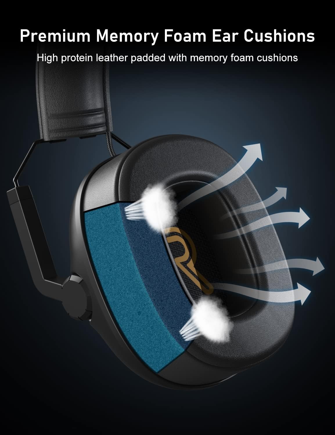 SENZER SG500 Surround Sound Pro Gaming Headset with Noise Cancelling Microphone - Soft Memory Foam Padding - Portable Foldable Headphones for PC, PS4, PS5, Xbox One, Switch - Black - Image 4