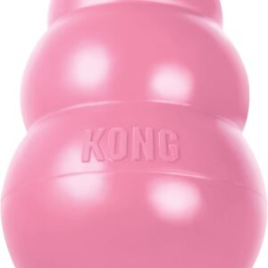 KONG – Puppy Toy Natural Teething Rubber – Fun to Chew, Chase and Fetch – for Small Puppies – Pink