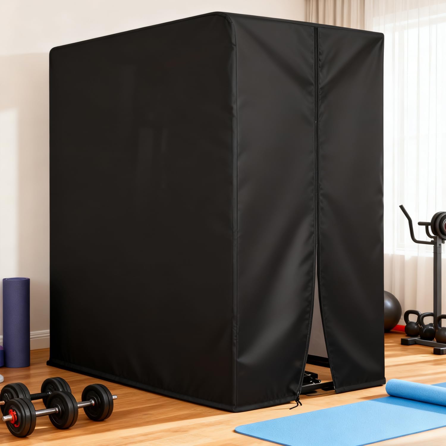 Workout Equipment Cover, 420D Oxford Home Gym Equipment Cover, Protect for Home Gym Equipment/Gym Equipment for Home Garage (41" L x 68.9" W x 74.8" H) - Image 9
