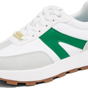 LUCKY STEP Women’s Platform Fashion Sneakers Retro Classic Trainers Casual Lace-up Stylish Tennis Running Walking Shoes