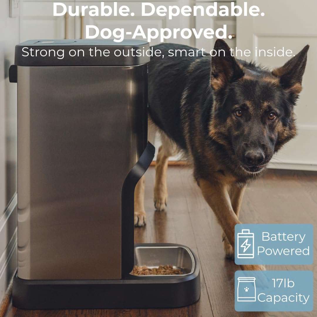 SMARTFeeder 20L Automatic Dog and Cat Feeder – Stainless Steel Pet Food Dispenser with Wi-Fi App, Scheduled Feedings, Portion Control, HD Camera, Speaker & Microphone - Image 7