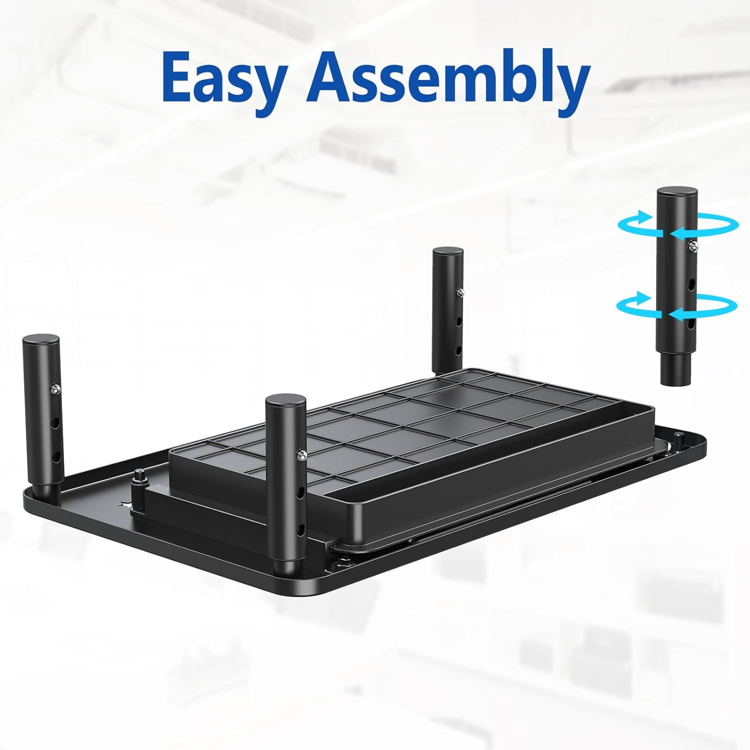 Zimilar 2 Pack Monitor Stand Riser with Drawer - 3 Height Adjustable Metal Monitor Stand with Unique Star Mesh for Computer Laptop Notebook Printer - Image 6