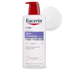 Eucerin Skin Calming Body Lotion, Natural Oatmeal Enriched Body Lotion for Dry, Itchy Skin, 16.9 fl. oz. Bottle