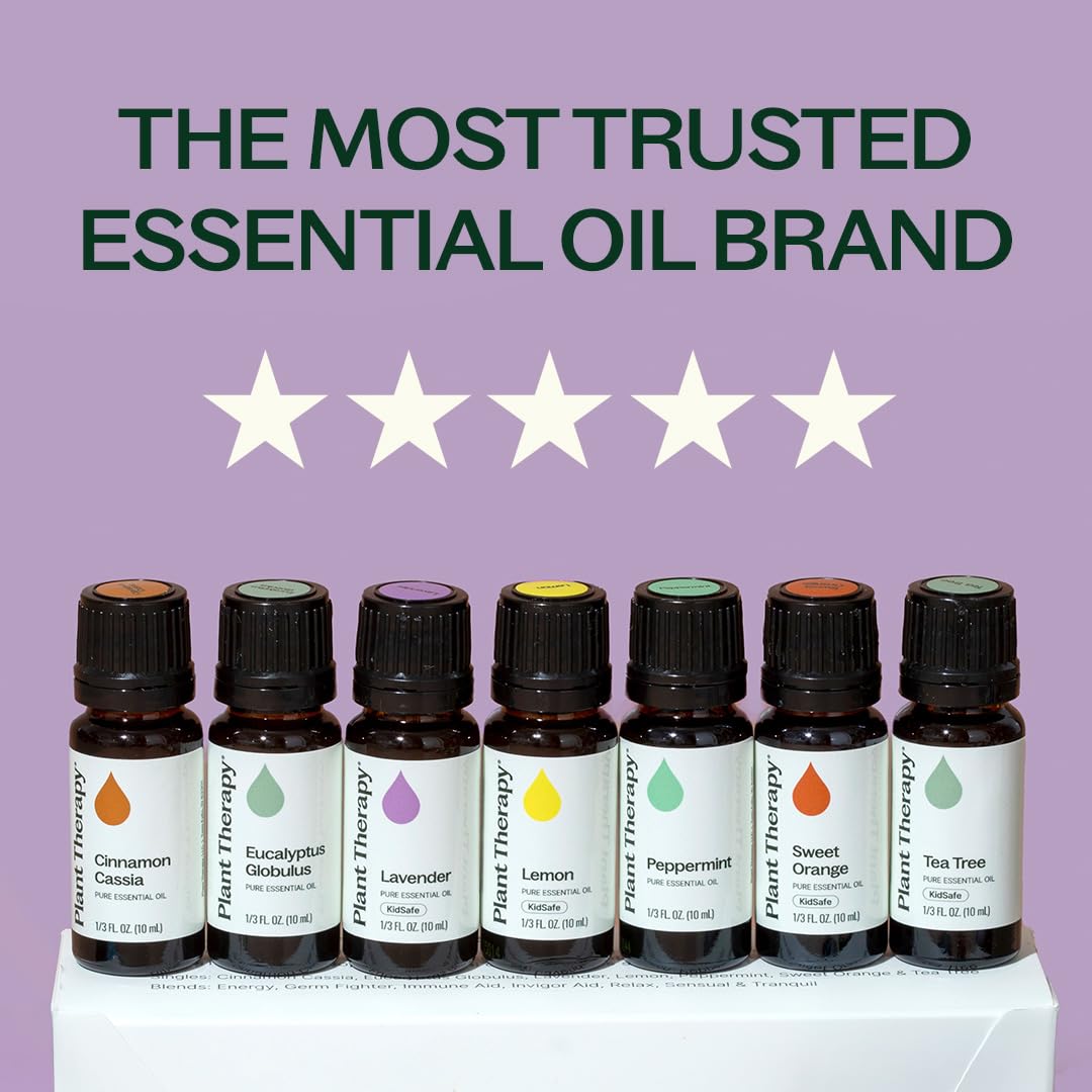 Plant Therapy 7 & 7 Essential Oils Set, 7 Most Popular Single Essential Oils Plus 7 Favorite Blends, Each 10 mL (1/3 oz), 100% Pure, Undiluted, Great for DIYs, Skincare and Essential Oil Diffusers - Image 3