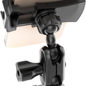 MAGJIEYX Car Phone Holder for Truck/Wall/Boat, Drill-Base Mount for Van Dashboard, Durable 360°Adjustable & Firm Grip Clamp Stand Compatible with 4.7″-6.9″iPhone/HTC/LG/Nexus/Samsung/Huawei(Short Arm)