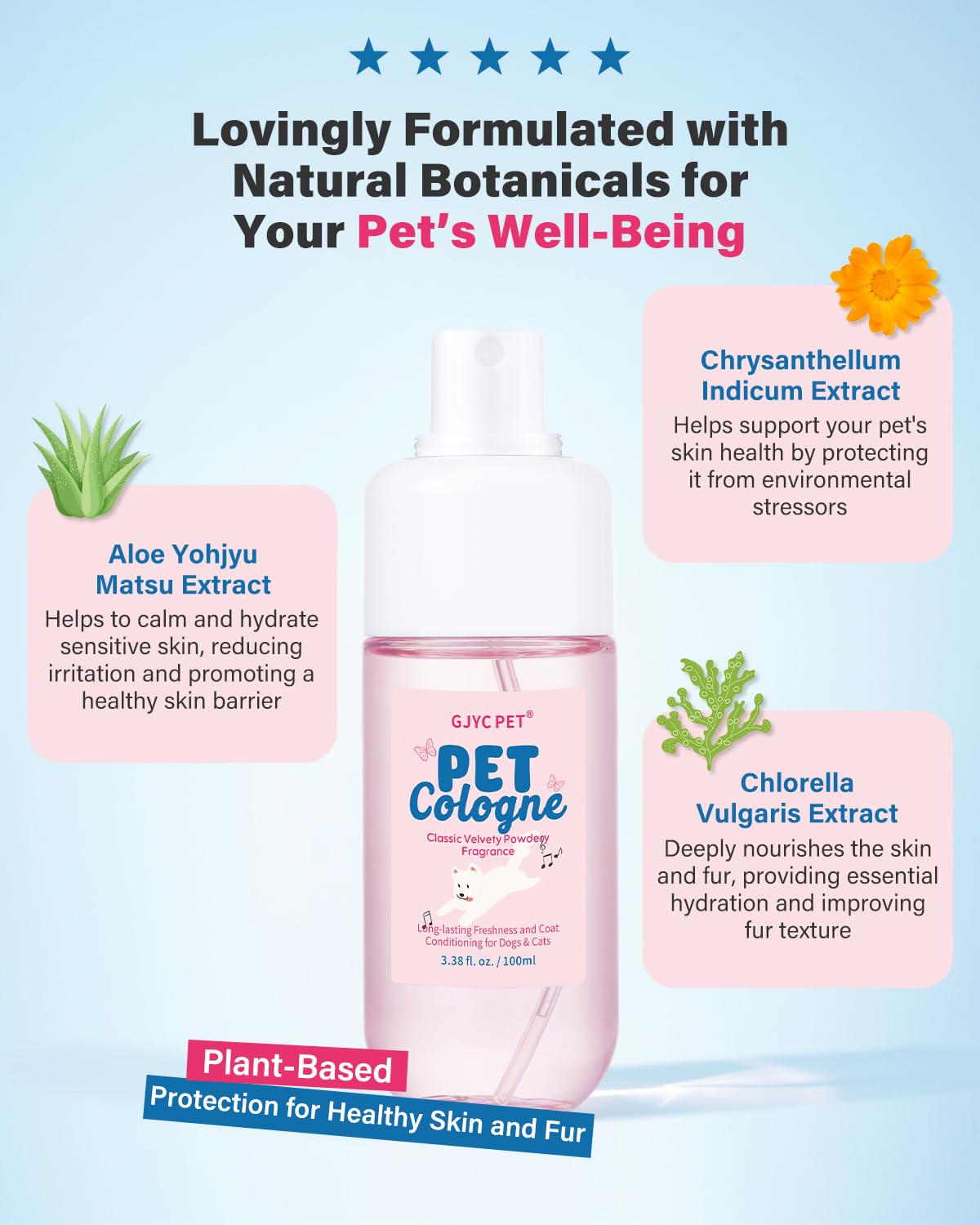 Dog & Cat Cologne | Long-Lasting Classic Powdery Scent | Fur-Conditioning, Non-Sticky Odor Control Formula | Travel-Friendly, 3.38 fl. oz - Image 4