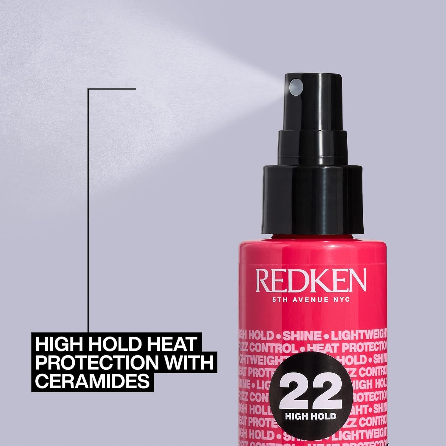 Redken Thermal Spray 22 High Hold - Thermal Heat Protectant and Setting Mist, For Curling and Flat Irons, Lasting Frizz Control & Protects Against Heat Damage - Image 6