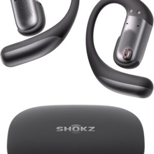 SHOKZ OpenFit Pro Open-Ear True Wireless Earbuds with Open-Ear Noise Reduction, Optimised for Dolby Atmos, Deep Bass, 50H Playtime, AI-Powered Clear Calls for Work, Sport, Bluetooth 6.1, IP55, Black