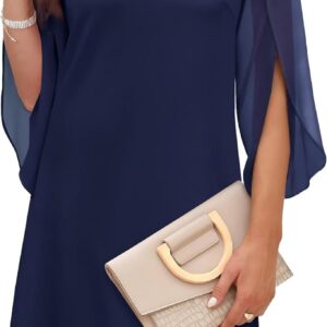 RUMIA Womens Cocktail Dresses Flutter Sleeve Wedding Guest Dresses for Women 2026 Trendy