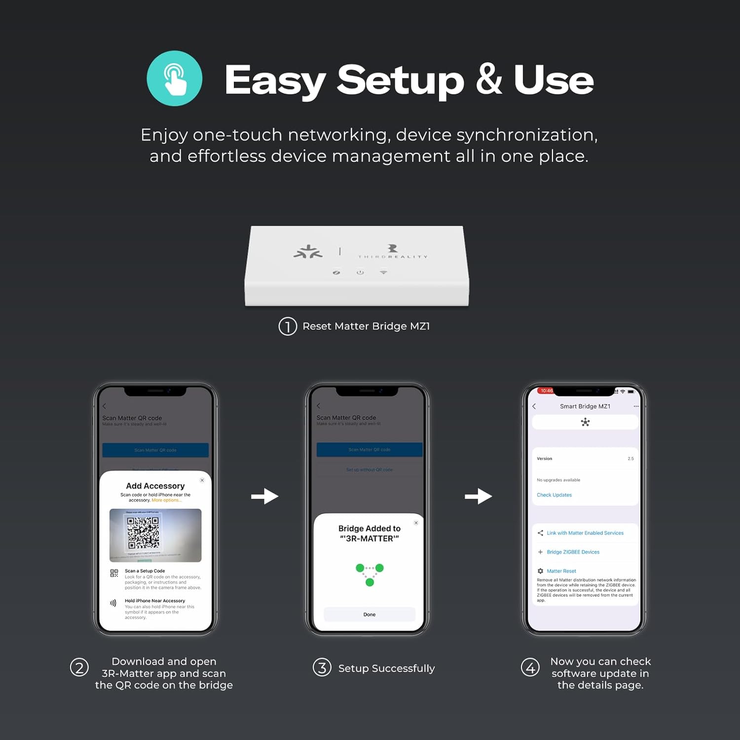 THIRDREALITY Smart Bridge MZ1 -Zigbee to Matter Connectivity, Compatible with Google Home, Apple Home, SmartThings, Home Assistant etc. - Image 2