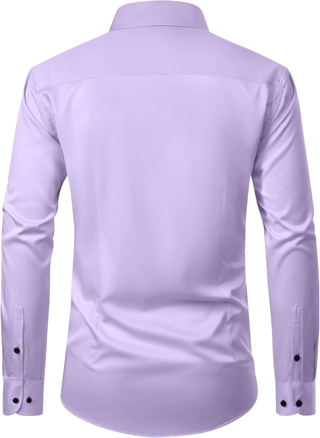 Alimens & Gentle Men's Dress Shirts Long Sleeve Wrinkle Free Stretch Business Casual Wedding Button Down Shirt - Image 2