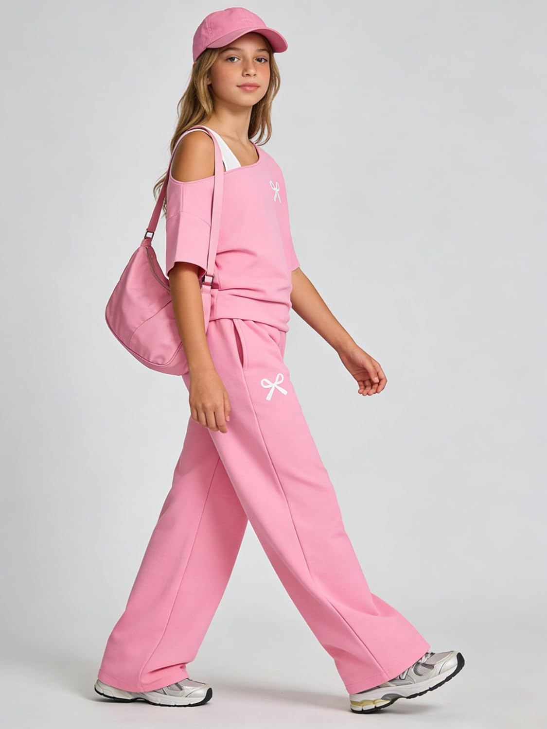 Teen Girls Clothes Off the Shoulder Top and Wide Leg Pants Matching Outfit Set with Pockets Size 7-16 - Image 4