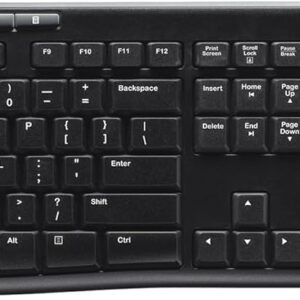 Logitech MK270 Wireless Keyboard and Mouse Combo for Windows, 2.4 GHz Wireless, Compact Mouse, 8 Multimedia and Shortcut Keys, 2-Year Battery Life, for PC, Laptop – Black