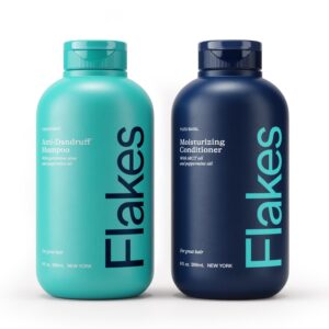 Flakes Anti Dandruff Shampoo and Conditioner Set | Dry, Flaky, & Itchy Scalp Shampoo | Sulfate & Paraben Free for Healthy Hair | Hydrating Shampoo and Moisturizing Conditioner for Scalp Care | 9 fl oz