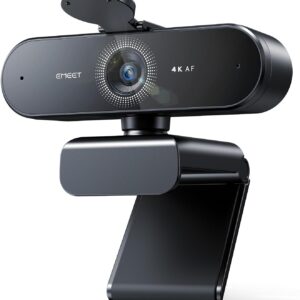 EMEET NOVA 4K Webcam for PC – Ultra 4K HD, PDAF Autofocus, Dual Omnidirectional Mics, 73° FOV, Auto Light Correction, USB-A, Privacy Cover, Ideal for High-End Business Meetings&Live Streaming