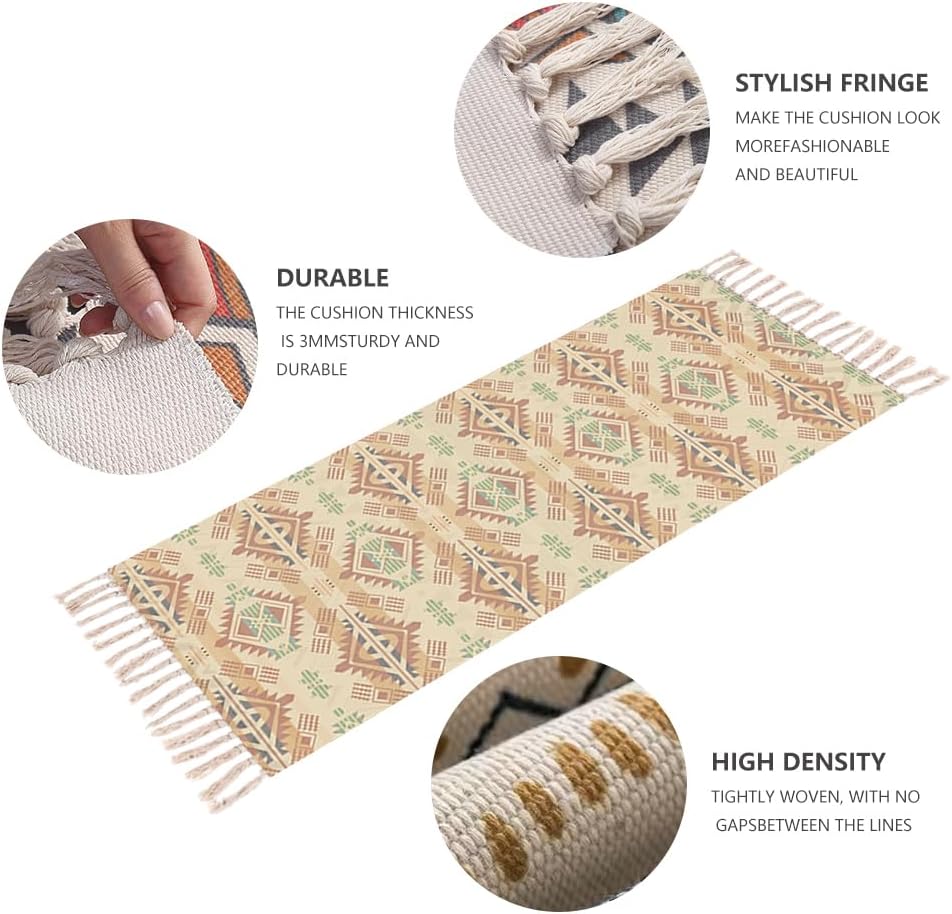 nuveti Cotton Yoga Mat - Absorbent, Grippy Tight Weave, Ashtanga & Hot Yoga Rug, Helps with Slippery Hands & Feet - Image 2